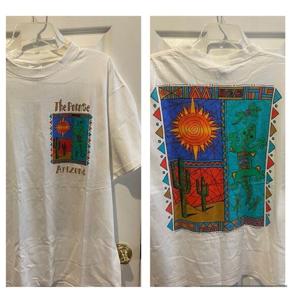 2/$30 Vintage Shirt '94 Men’s Large Cyrk The Pointe AZ Arizona Aztec Graphic - Picture 1 of 14